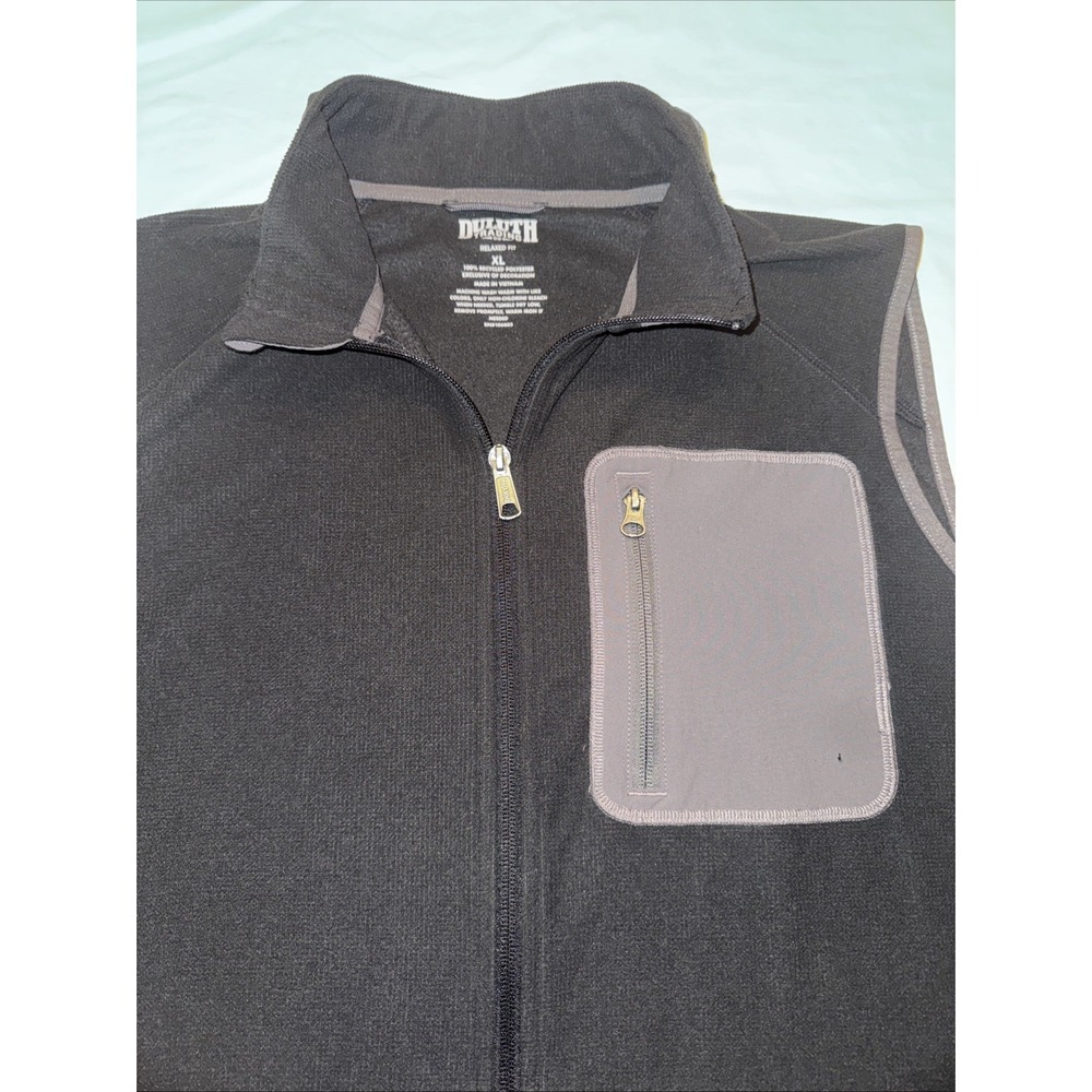 Duluth Trading Vest Mens XL Black/Gray Lightweight Waffle Knit Relaxed Fit